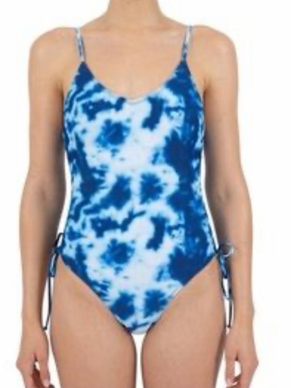 Cyn & Luca Blue Tie Fye One Piece Swimsuit